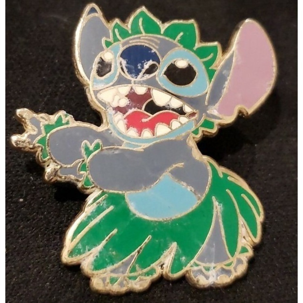 Disney Pin Pin Stitch Grass Skirt‎ Hawaiian Hula Dancer Disneyland Resort 59161
